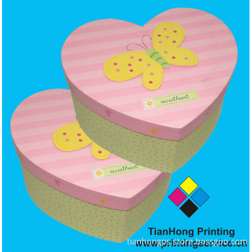 Heart Shaped Cardboard Paper Gift Box (OEM-BX010)